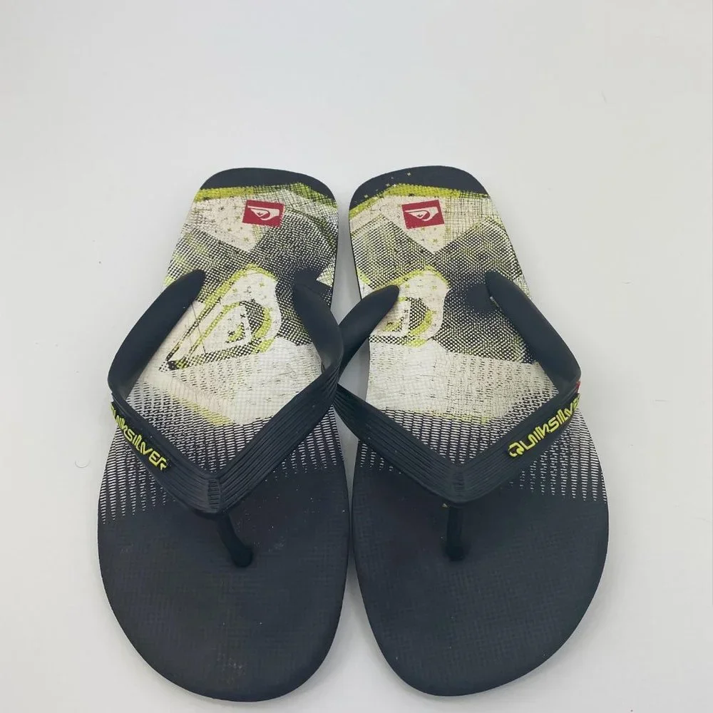 MENS QUICKSILVER BLACK THONG‎ FLIP FLOPS